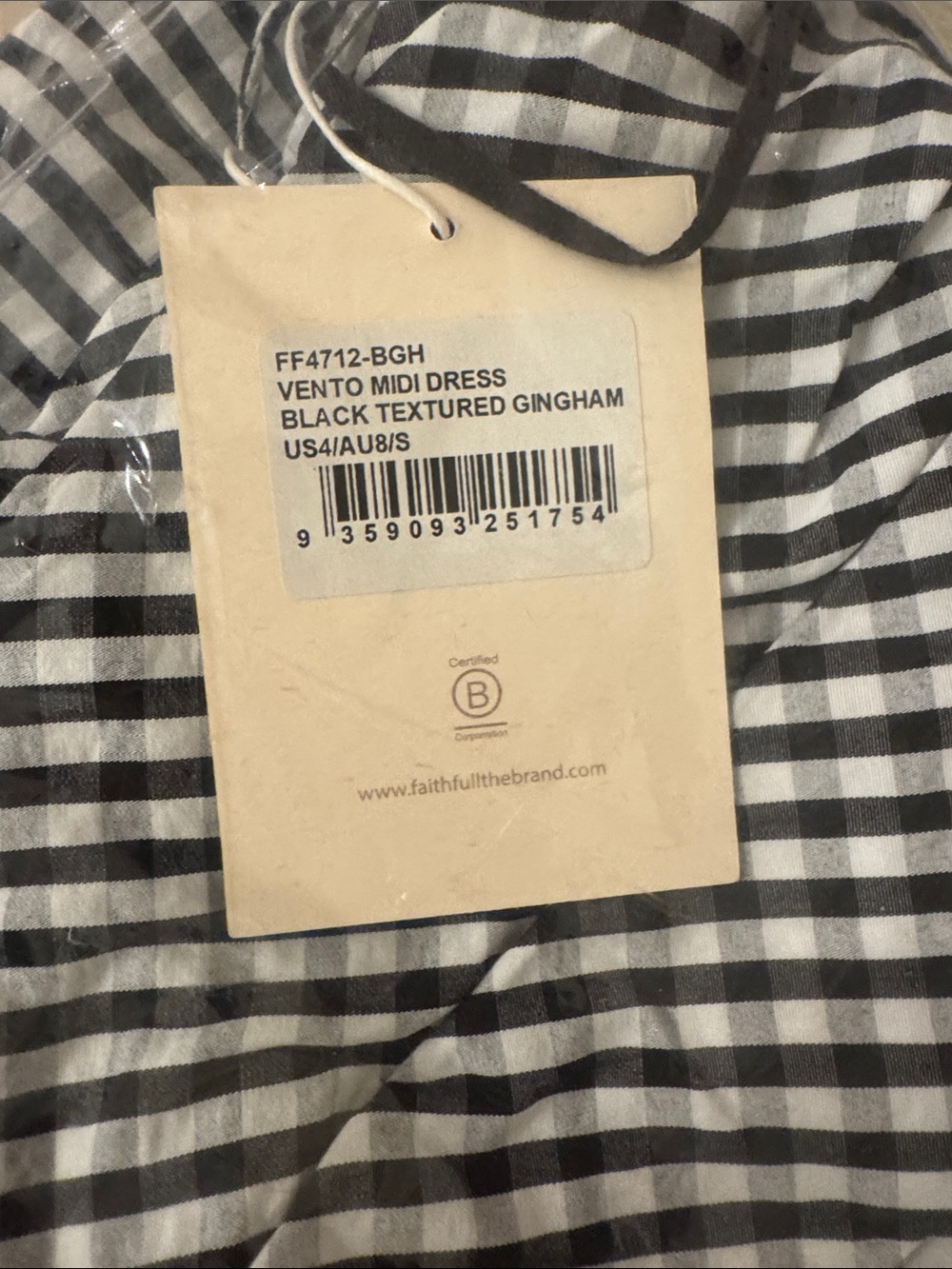 Faithfull the Brand Black and White Gingham Maxi Dress - Picture 10 of 10